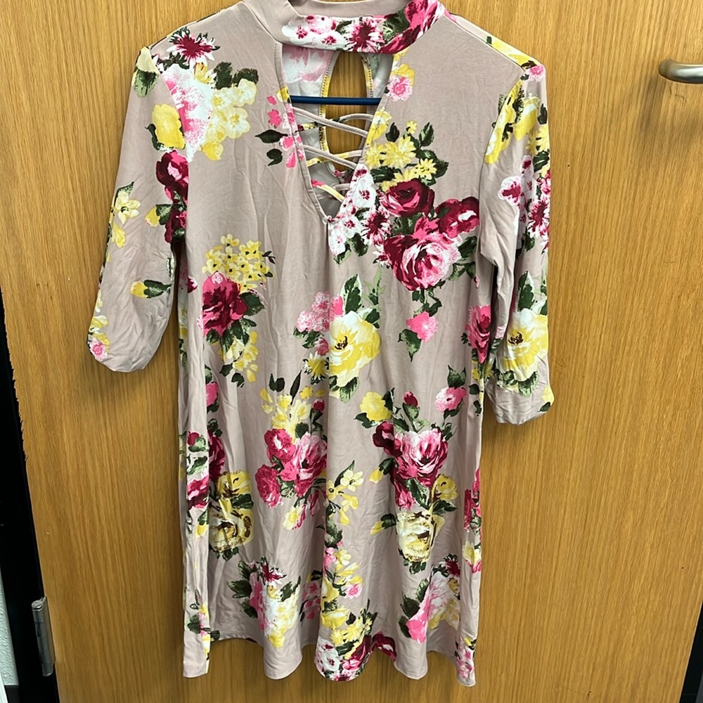 Floral dress, Long-sleeved Floral dress